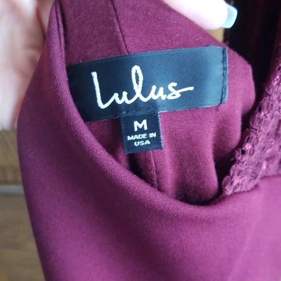 Lulu's Sultry Nights Burgundy Lace Bodycon Dress - Picture 6 of 8
